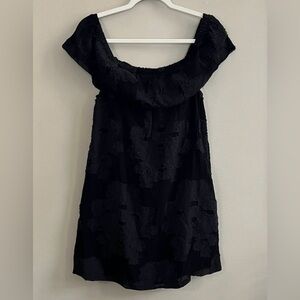 Wilfred Neuchatel off the shoulder black mini dress